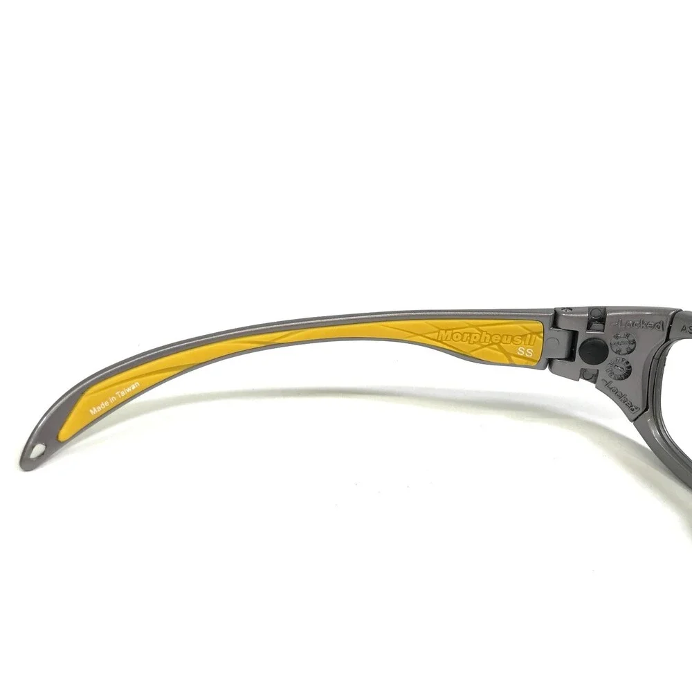 Rec Specs Athletic Goggles Frames Morpheus II 375 Yellow Gray Checks 53-17-130